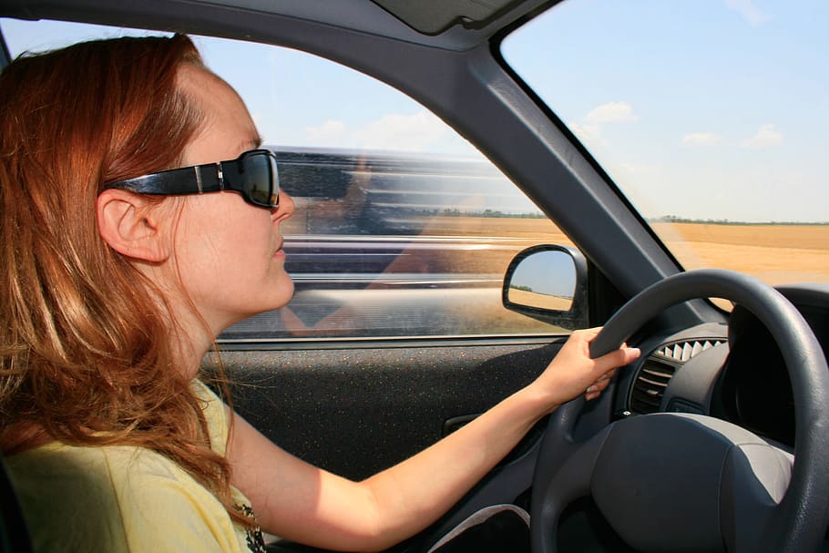 car, drive, driving, driver, fast, female, girl, highway, outdoor ...