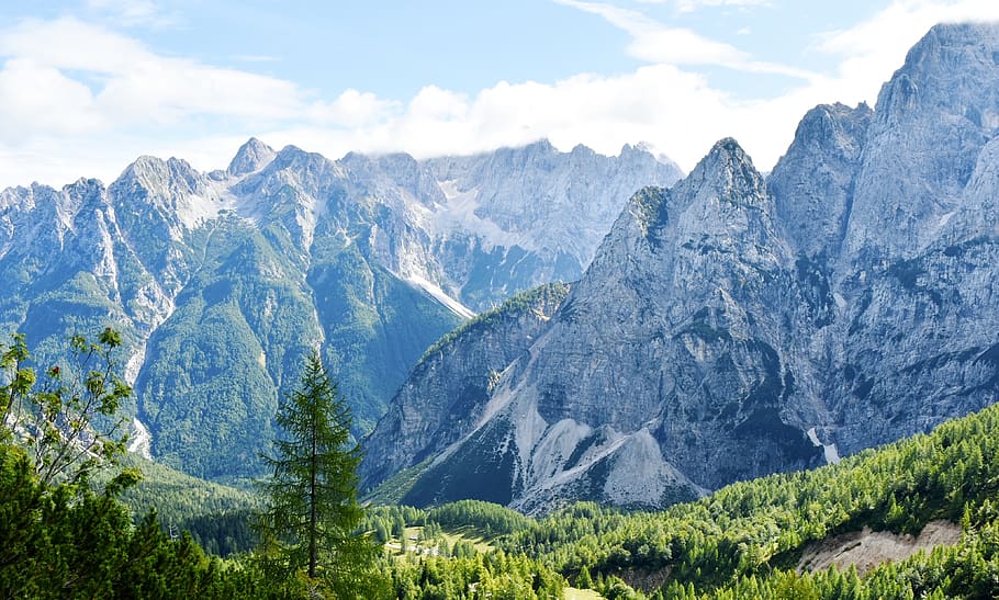 Alpes Julianos, montañas, Eslovenia, montañas azules, turismo, senderismo, vacaciones, excursión de un día, panorama, viajes