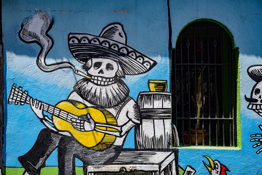 grafite, etiqueta, pintura, parede, arte de rua, urbano, cultura, projeto, rua, mexicano
