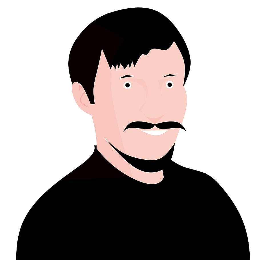 avatar portrait, man, facial, hair., avatar, pessoas, pessoa, negócios, usuário, personagem