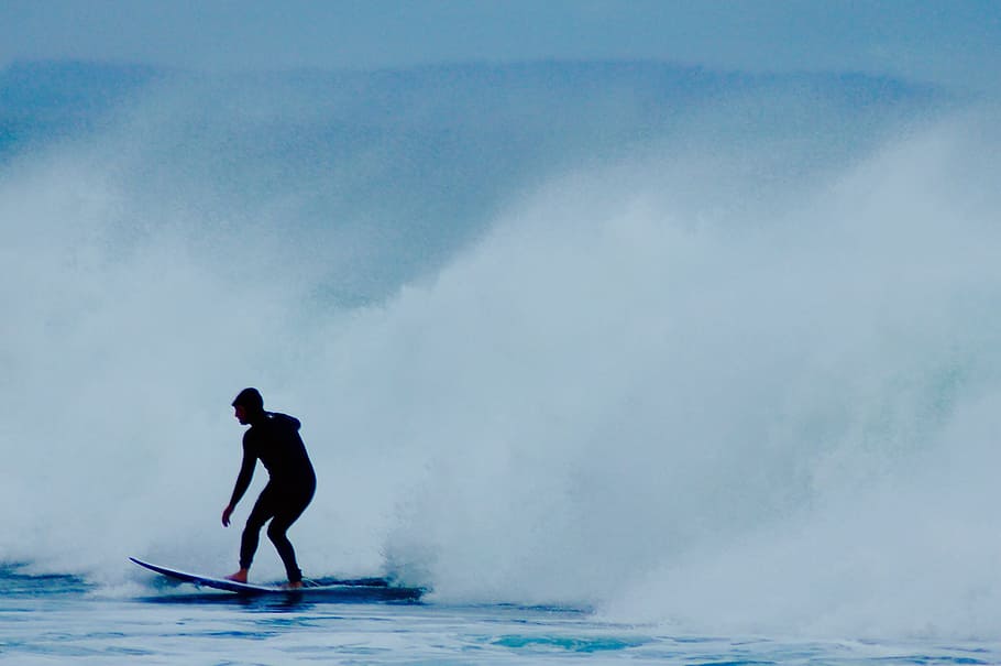 naturaleza, agua, olas, surf, surfista, personas, hombre, azul, una persona, deporte