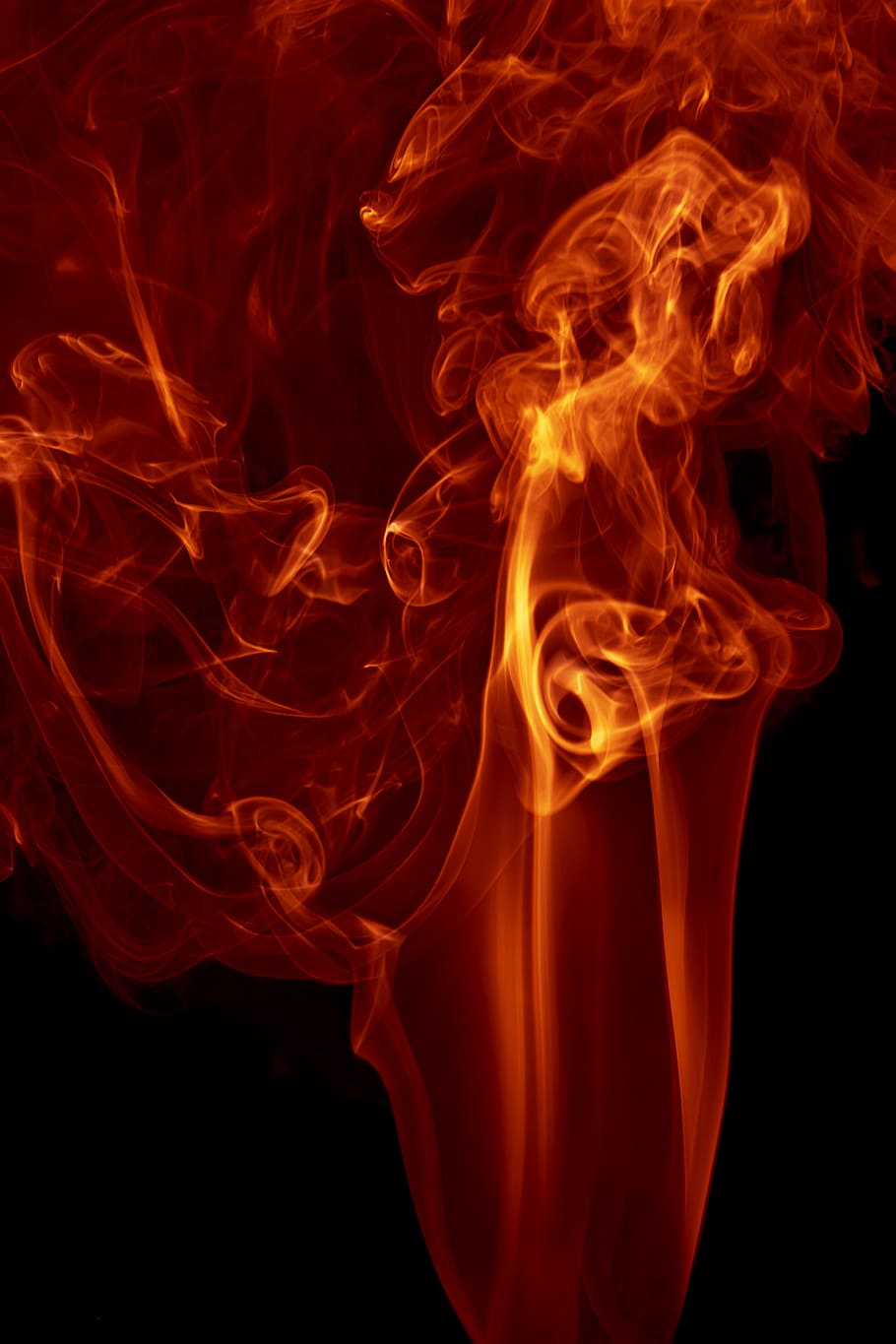 abstract, aroma, aromatherapy, background, color, smell, smoke, black background, burning, fire
