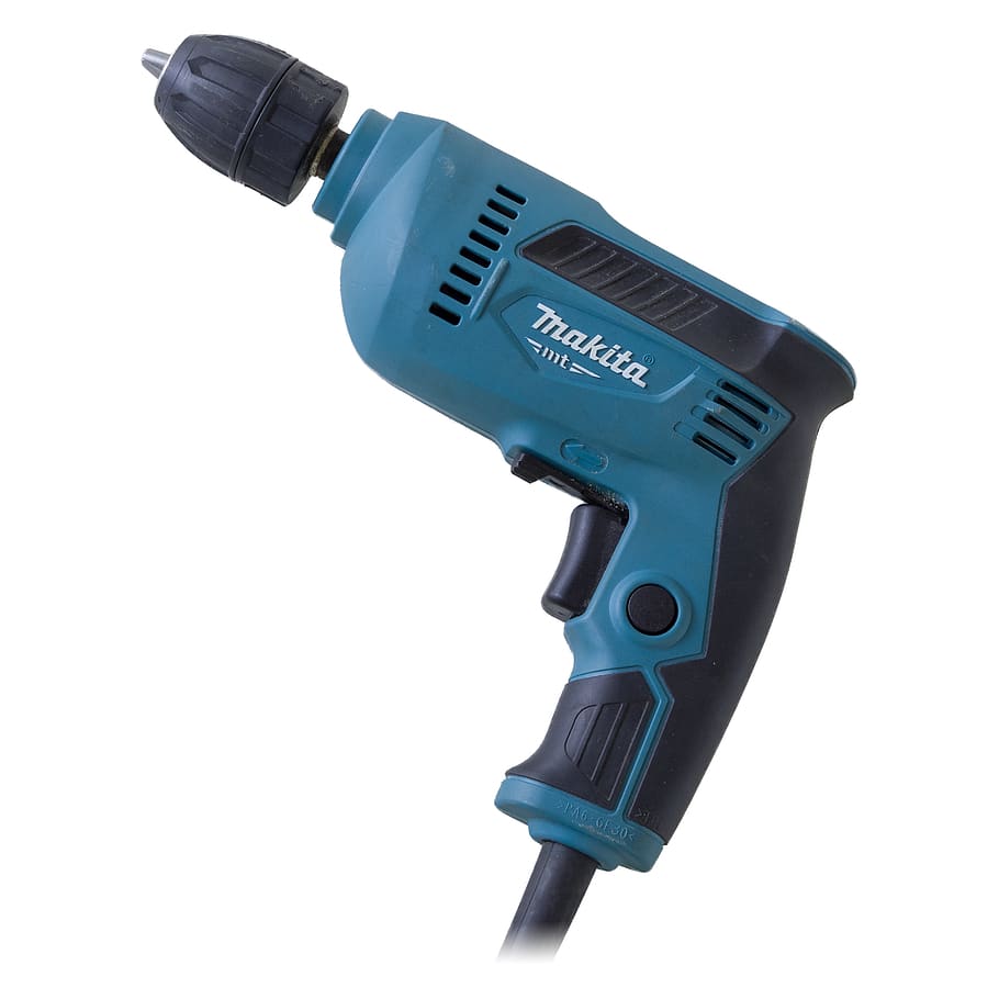 makita mt m6002 450w drill, drill, tool, isolated, power, screwdriver, cordless, battery, electric, construction