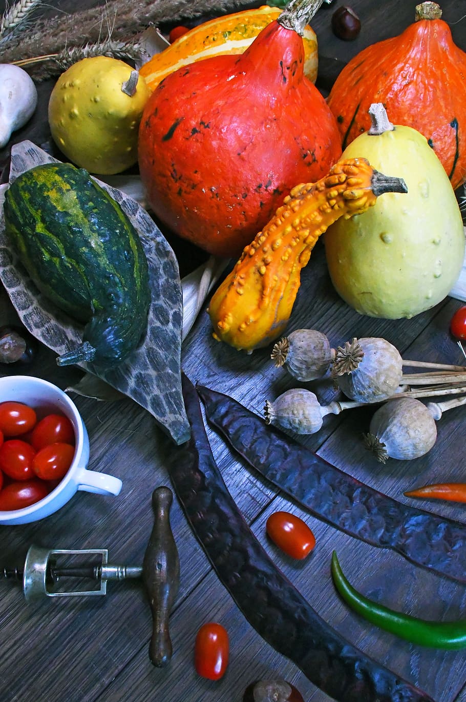 pumpkin, autumn, autumn still life, vegetables, decoration, halloween, color, orange, october, yellow