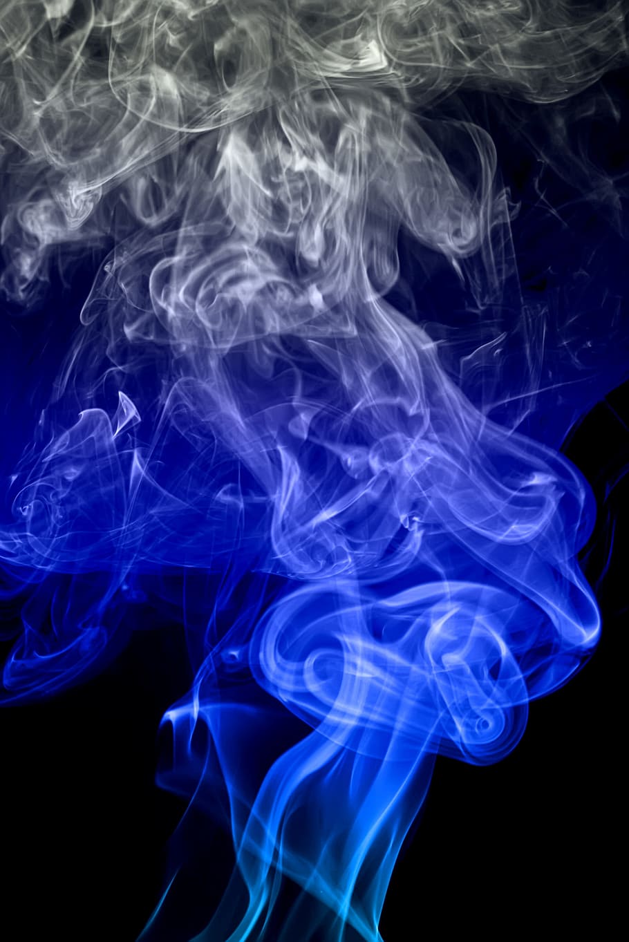 abstrak, aroma, aromaterapi, latar belakang, warna, bau, asap, asap - struktur fisik, pola, biru