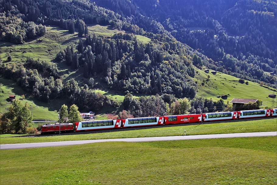 tren, montañas, ferrocarril, paisaje, transporte, los Alpes, www, Suiza, panorama, viajes