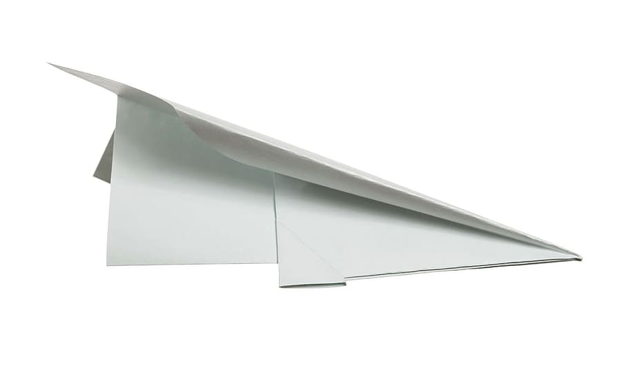 airplane, flying, folded, fragility, fuselage, isolated, paper, plane, plaything, shape