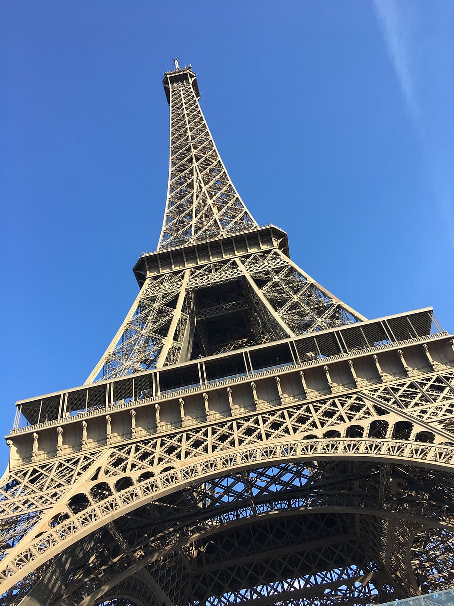 menara eiffel, Paris, Perancis, torre, kota, pariwisata, arsitektur, lanskap, perjalanan, monumen