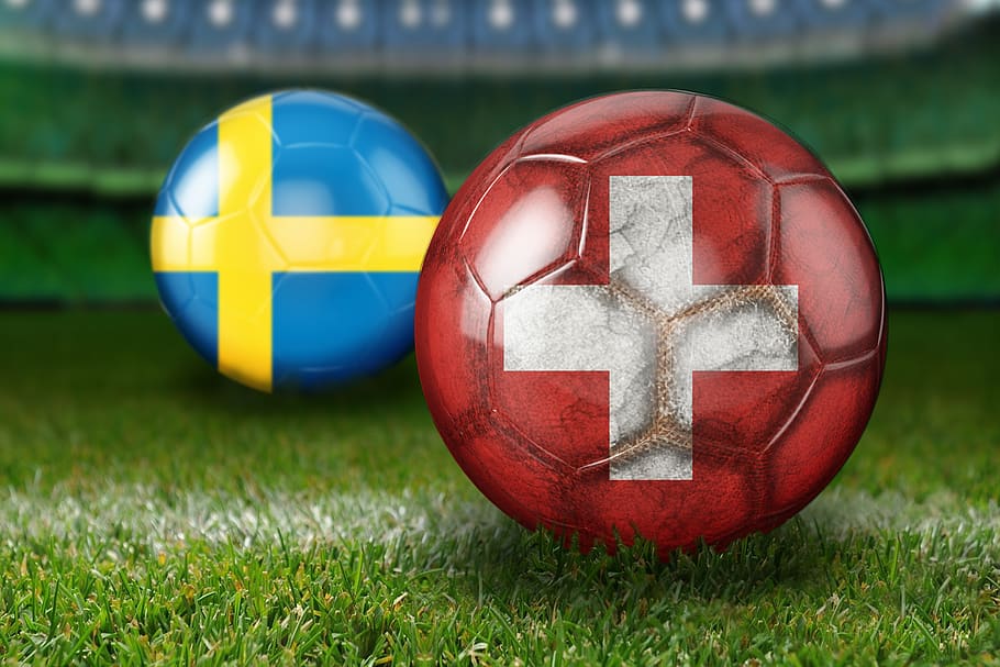 round of last, world cup 2018, russia, sweden, switzerland, grass, sports equipment, sport, soccer, ball