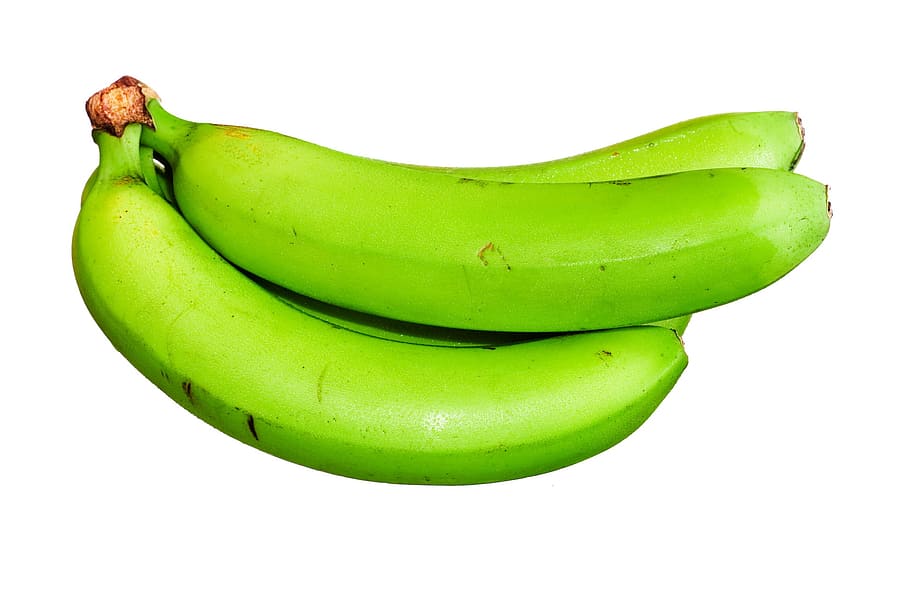 pisang, ikat, bundel, makan, ekspor, kesegaran, buah, hijau, terisolasi, tidak ada