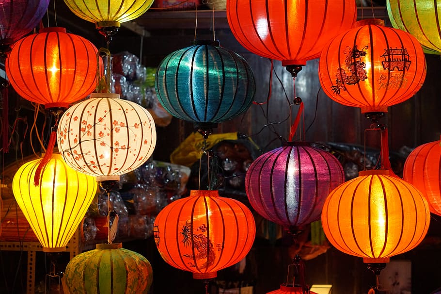 lantern, balloon, ornament, celebration, lamps, chinese lanterns, lighting equipment, hanging, decoration, illuminated