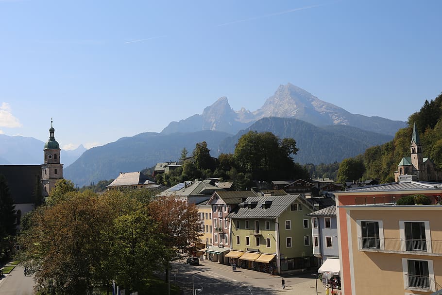 jerman, berchtesgaden, bayern, edelweiss, watzmann, gunung, Arsitektur, eksterior bangunan, struktur yang dibangun, bangunan