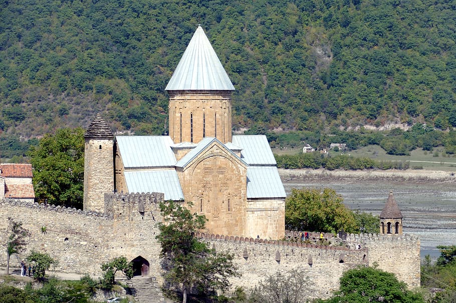 georgia, monastery, church, caucasus, christianity, orthodox, historically, tower, place of worship, religion