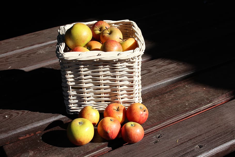 apples, collections, fall, autumn, fruit, vitamins, healthy, fresh, shopping cart, mature