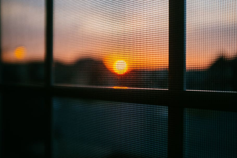 puesta de sol, anochecer, pantalla, ventana, arquitectura, estructura construida, exterior del edificio, nadie, color naranja, ciudad