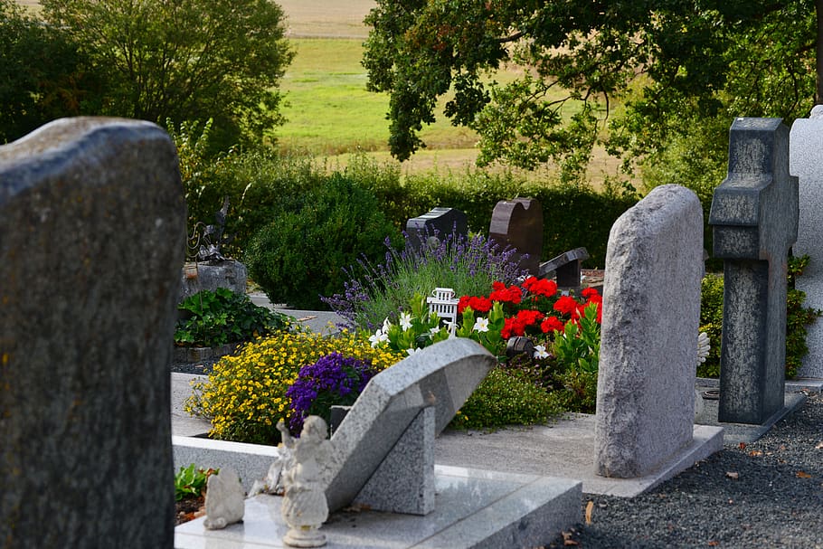 graves, cemetery, grabschmuck, grave care, death, rest, stone, tombstone, mourning, funeral