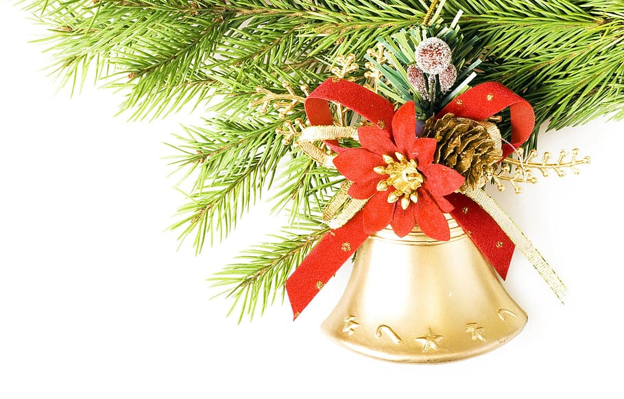 bell, branch, celebration, christmas, december, decor, decoration, decorative, evergreen, fir
