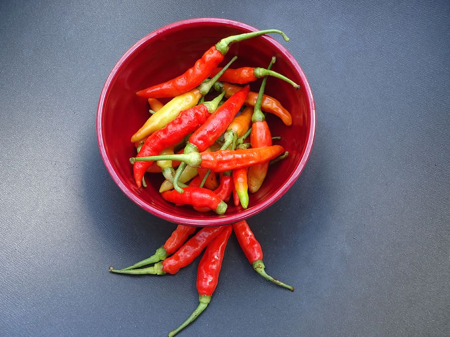 chilis, bowl, chili, green, hot, ingredient, ingredients, red, spice, spices