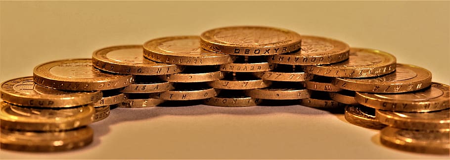koin, uang, keuangan, mata uang, kekayaan, tabungan, uang tunai, emas, simpanan, berharga