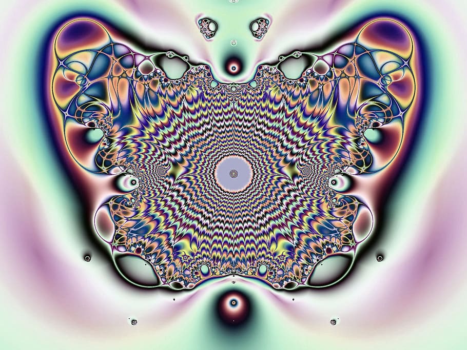 patrón de fondo basado en fractal, fractal, patrón, fondo, simétrico, simetría, geométrico, abstracto, diseño, mariposa