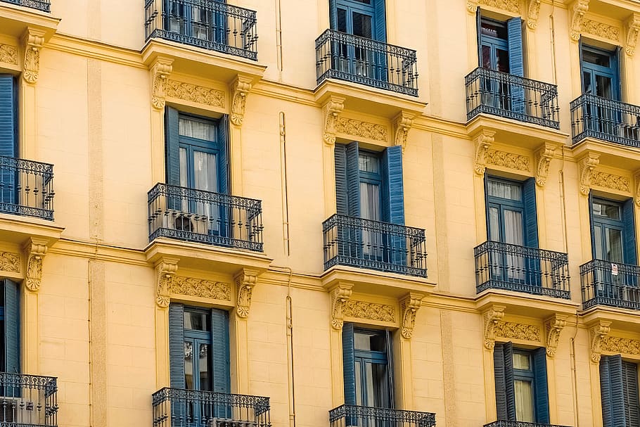 madrid apartments, city and Urban, apartment, madrid, spain, window, architecture, building exterior, built structure, building