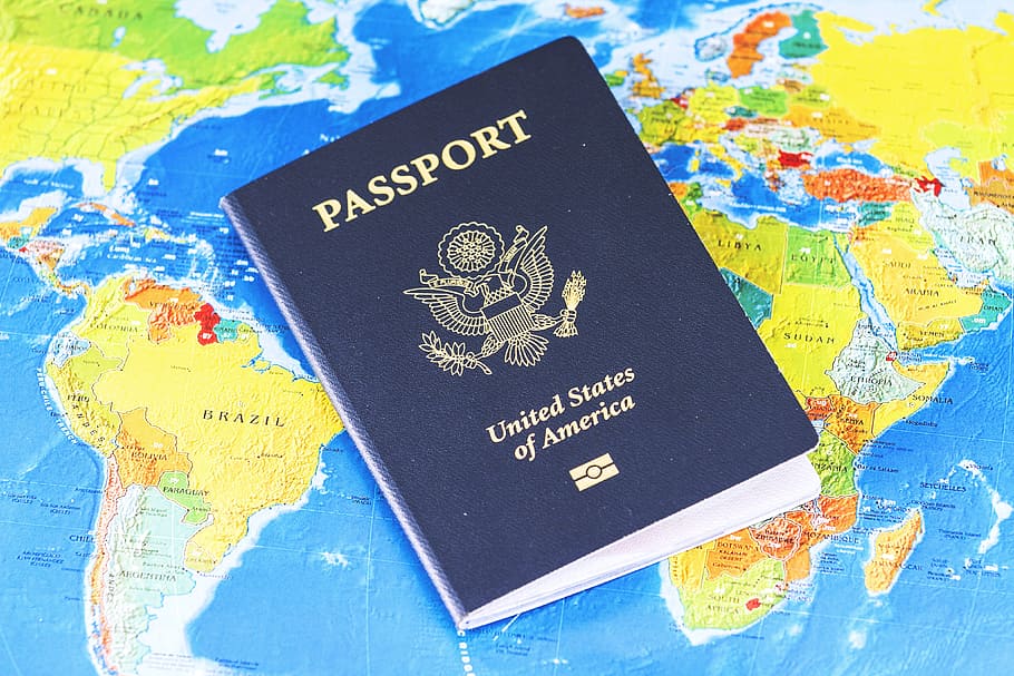 passport on map, travelVarious, earth, map, maps, world, passport, text, western script, travel